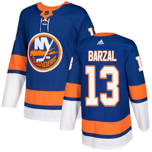 Adidas NEW York Islanders 13 Mathew Barzal Royal Blue Home Authentic Stitched Youth NHL Jersey